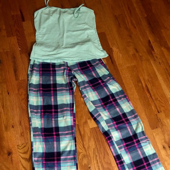 Flirtitide 3-Piece Pajama Set - Fleece Bottoms - Spaghetti Strap Top - Picture 5 of 8